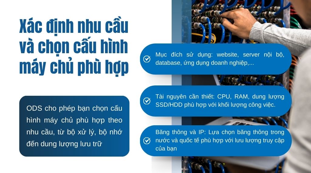 Xác định nhu cầu và chọn cấu hình máy chủ phù hợp